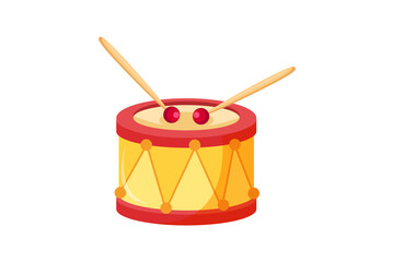 Drum Musical Instrument Flat Sticker Design