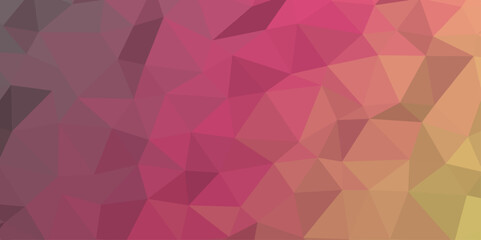 Abstract Low Poly Design triangle shapes Modern Red Gradient mosaic textured background. For Interior design & Backdrop Websites, Presentations, Brochures, Social Media Graphics.