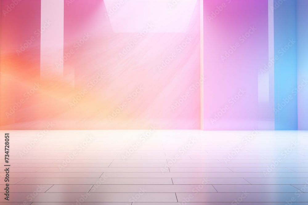 Poster empty room with bright light shining through window. ideal for illustrating concepts of light, space