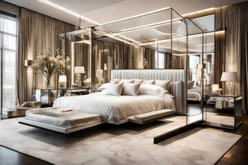 luxury modern weeding bed room with new design