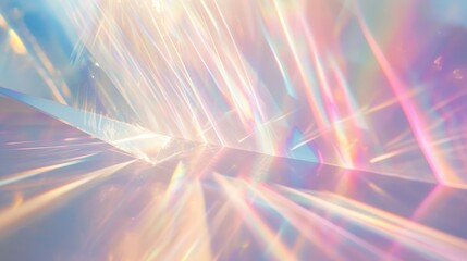 Abstract Prism of Light with Colorful Refractions and Glow - obrazy, fototapety, plakaty