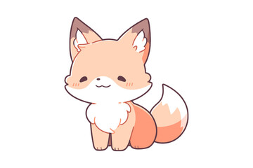 Cute cartoon baby fox image vector illustration 