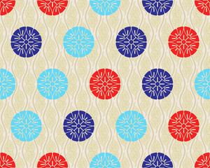 有職文様_薄金の雲立湧に花唐丸