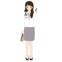 female doctor cartoon 