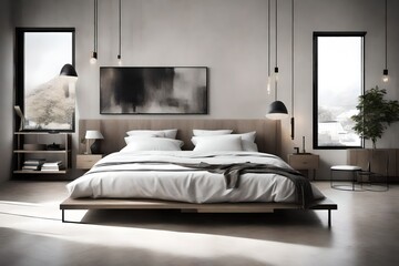 Fototapeta na wymiar bedroom with bed