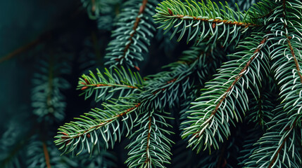 Detailed view of single branch from pine tree. This image can be used to depict nature, forestry, or environmental themes