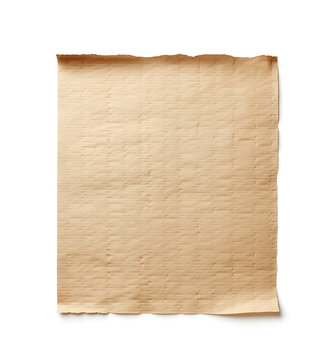 Kraft paper on white backgrounds