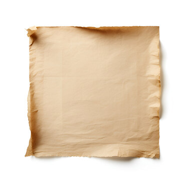sheet of papyrus paper on white backgrounds