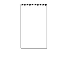 blank notebook isolated on white