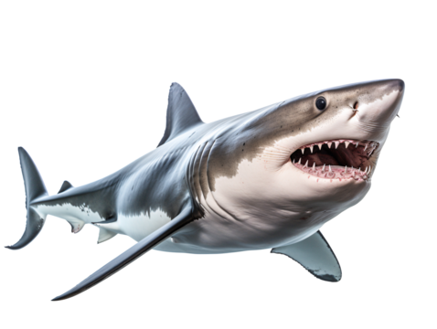 a shark with its mouth open