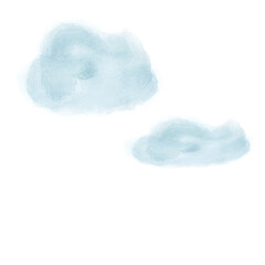 The cloud water color paint png image.