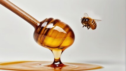 honey in a glass jar