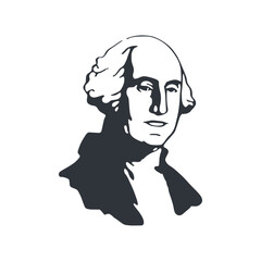 George Washington sign, George Washington vector, america president day