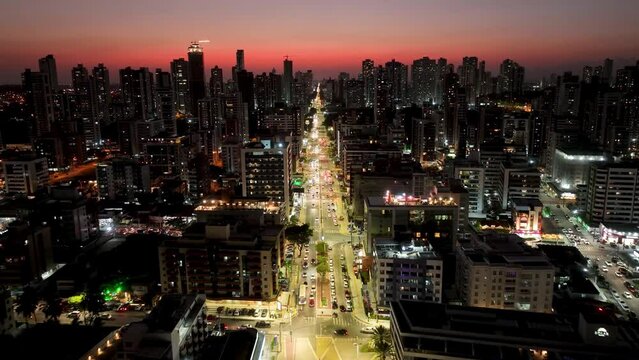 Sunset City At Joao Pessoa Paraiba Brazil. Cultural Heritage Company. Town Clouds Sky Illumination Urban. Town Outdoors Illumination Downtown Panorama. Town Urban City Landmark. Joao Pessoa Paraiba.