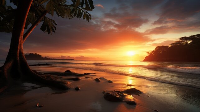 Generative AI image of Costa Rica Beach
