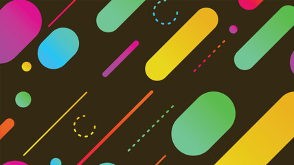 Abstract minimal geometric shape background with gradient