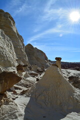 beautiful Toadstool Hoodos in Utah near Kanab, United States of America - tourist spot on a road trip
