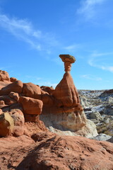 beautiful Toadstool Hoodos in Utah near Kanab, United States of America - tourist spot on a road trip