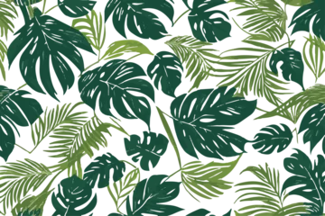 tropical leaf pattern background © hasan