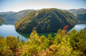 Calderwood Lake, bordering the Great Smoky Mountains National Park and Cherokee National Forest