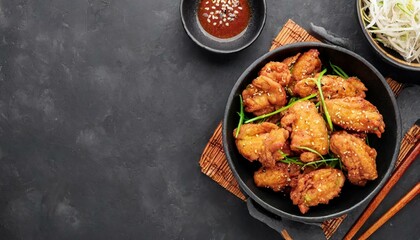 Fried Chicken presented in a Tasteful Way - Japanese Karaage Fried Chicken - Battered Chicken Deep Fried