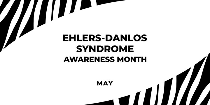 Ehlers-Danlos syndrome awareness month. Vector web banner, poster, card for social media, networks with text Ehlers-Danlos syndrome awareness month, may