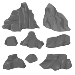 vector set of rock.