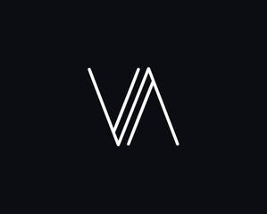 Creative and Minimalist Letter VA Logo Design | VA Monogram