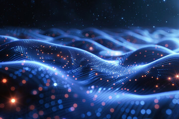 Abstract Visualization of Digital Data Flow and Connectivity in Cyberspace