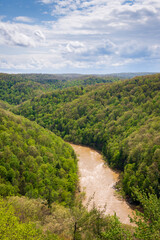 Fototapeta na wymiar River Overlook at Big South Fork National River and Recreation Area