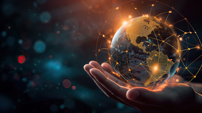 hand holding earth