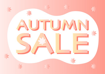 モミジの秋セールのベクター背景イラスト