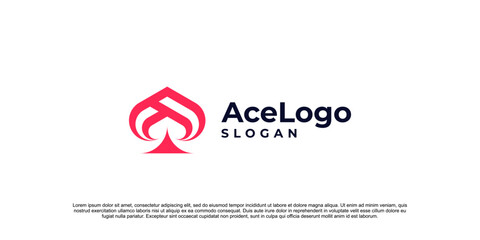 simple ace logo vector symbol, company logo