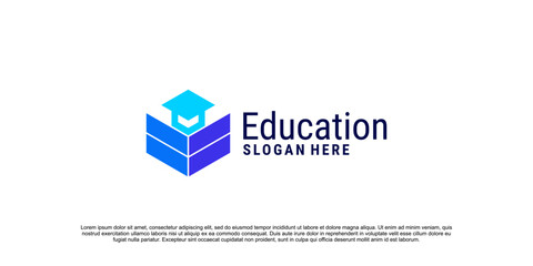 education logo design. modern academy logo vector, company logo