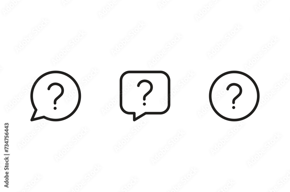 Poster question icon vector for web, computer and mobile app