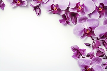 orchid frame with white background