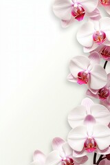 orchid frame with white background vertical