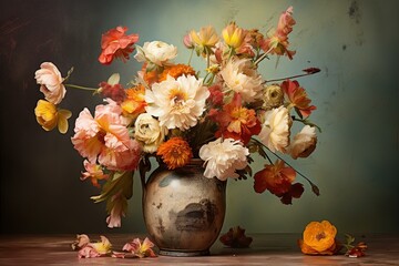 blooming flowers in the vase