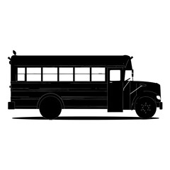 Silhouette school bus black color only © NikahGeh