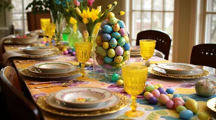 Fotobehang Easter eggs © Gefer