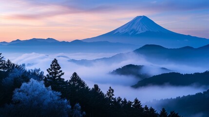 Fototapeta na wymiar aerial view of clods and fog over mountains hills. magic time. beautiful nature
