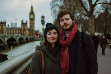 Obraz premium Young Couple in London