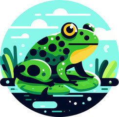 AI creation of frog illustrations