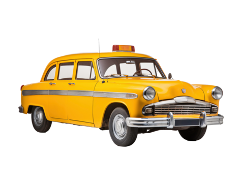 a yellow car with a light on the side