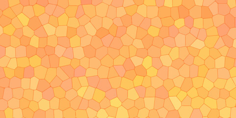 Abstract orange stained glass background pattern . orange stained glass window art background .seamless pattern with 3d shapes vector vintage design .