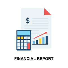 Business report, financial report concept vector design, ready to use and download