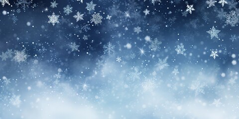 Fototapeta premium winter background with snow and snowflackes.