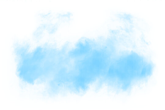 blue smoke effect for decoration and covering on the transparent background © onehourhappiness