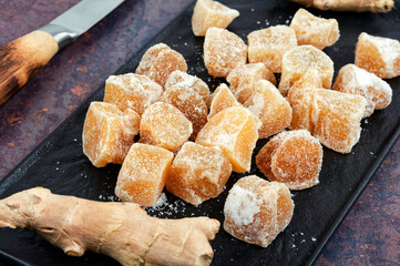 Candied sweets ginger.