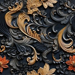 Seamless abstract decorative ornamental pattern background